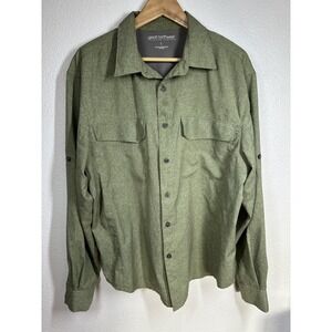 Great Northwest Clothing Company Shirt Mens Large Green Button Up Long Sleeve